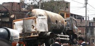 Deflagración en Villa El Salvador/ Foto: Andina