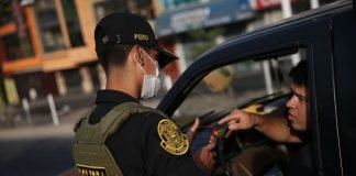 Control policial en la inmovilización obligatoria / Foto: Andina