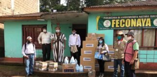 Con el apoyo del Gobierno Regional y en coordinación con organizaciones indígenas: FECONAYA y ANAP.