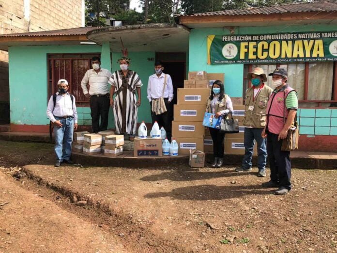 Con el apoyo del Gobierno Regional y en coordinación con organizaciones indígenas: FECONAYA y ANAP.