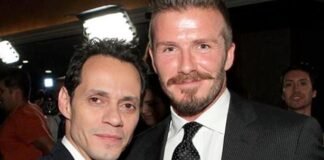 Marc Anthony y David Beckham