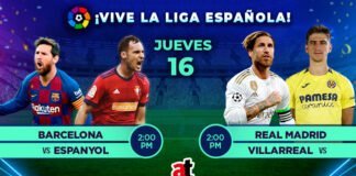 A dos fechas para que acabe el torneo, y con 4 puntos de ventaja, el Real Madrid solo debe vencer al Villarreal de local para levantar el título. Un revés de los merengues y un inesperado campeonato del Barcelona paga 19 veces en las casas de apuestas.