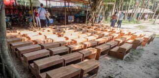 Trabajos se realizaron con materia prima decomisada por las autoridades regionales