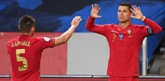 Gol 100 de Cristiano Ronaldo con Portugal.