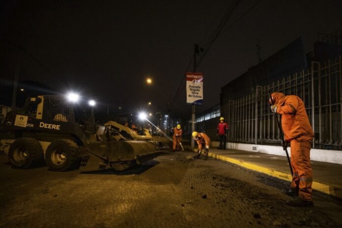 Obras en la Av. Brígida Silva de Ochoa, en el distrito de San Miguel Obras en la Av. Brígida Silva de Ochoa, en el distrito de San Miguel