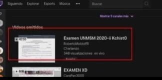 Supuesta trasnmisión del examen de UNMSM vía Twitch