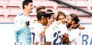 Victoria del Real Madrid sobre el Barcelona.