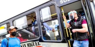 Transporte público durante la cuarentena