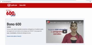 Plataforma del nuevo bono del Gobierno.