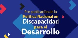 Política Nacional en Discapacidad para el Desarrollo