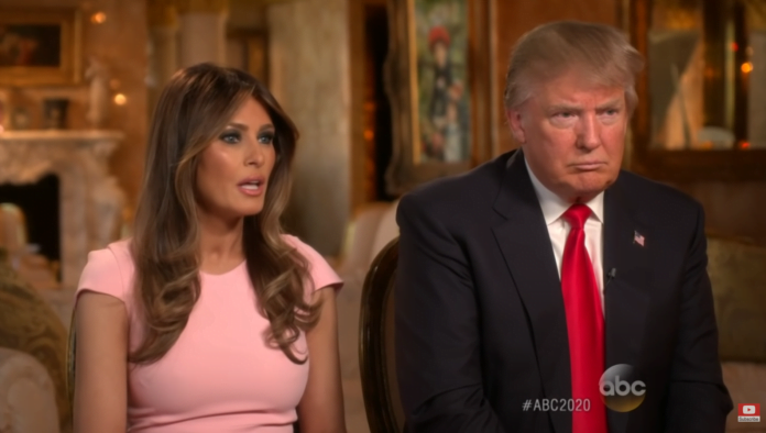 Melania Trump y Donald Trump / Captura: ABC News