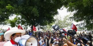 Pedro Castillo en campaña / Foto: Andina
