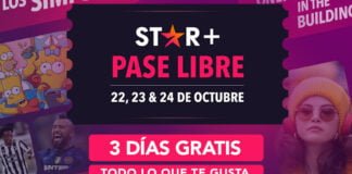 Quienes opten por Star+ Pase Libre disfrutarán de todo el contenido de entretenimiento general y deportes de Star+ sin cargo entre el 22 y el 24 de octubre.