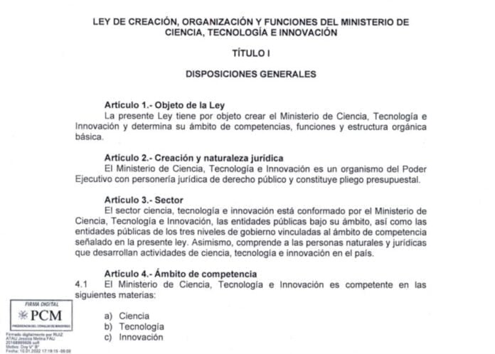 Ministerio de Ciencia