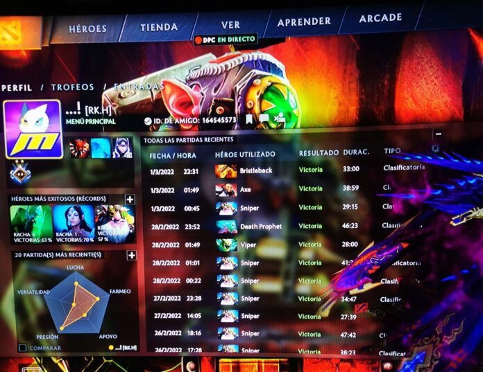 Dota 2 racha de victorias