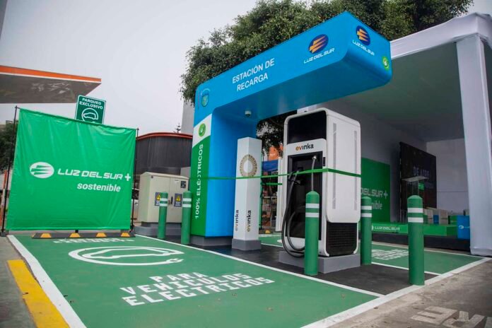 estación de carga rápida para autos eléctricos