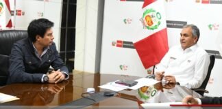 reunión del ministro del interior con alcalde de sjl