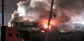 Incendio en tren SEPTA en Delaware