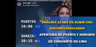 Shakira confirma concierto en Lima
