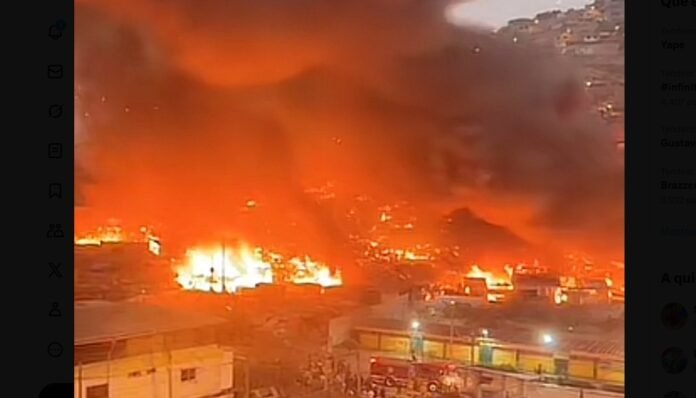 Incendio en San Juan de Miraflores video Incendio en San Juan de Miraflores video