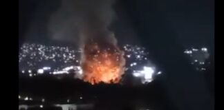 Bombardeo en Venezuela