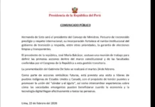 Hernando de Soto será el nuevo presidente del Consejo de Ministros, confirma la Presidencia del Perú Hernando de Soto premier presidente del consejo de ministros