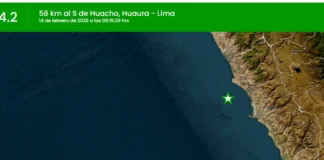 Temblor en Lima Hoy: sismo de magnitud 4.2 se registró al sur de Huacho Temblor hoy