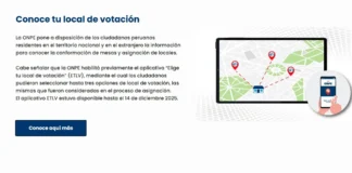 Conocer local de votación segunda vuelta