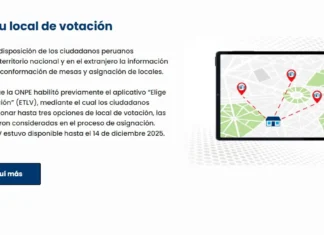 Conocer local de votación segunda vuelta