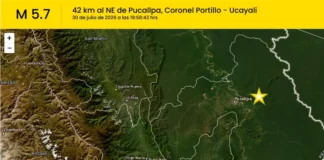 Temblor en Pucallpa hoy