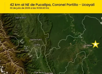 Temblor en Pucallpa hoy