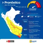 Senamhi advierte lluvias de fuerte a extrema intensidad en Arequipa, Moquegua y Tacna Lluvias en Perú hoy