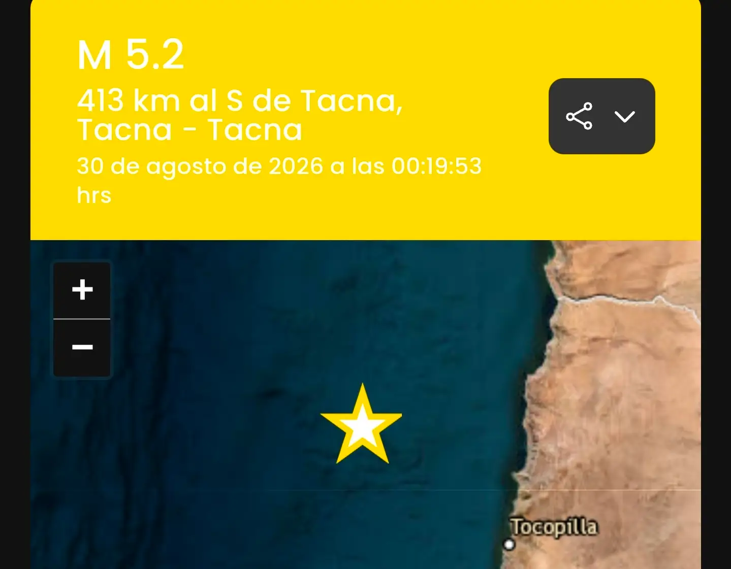 Sismo de magnitud 5.2 sacude el sur de Tacna: IGP detalla los pormenores del evento