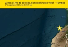 Temblor de magnitud 4.7 se registra hoy, 27 de agosto, cerca de Zorritos en Tumbes Temblor en Tumbes hoy