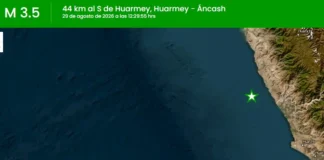 Temblor hoy Áncash
