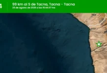 Temblor hoy Tacna