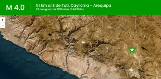 Temblor hoy en Arequipa