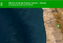 Temblor hoy en Tacna