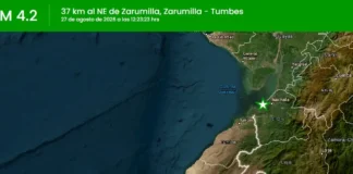 Temblor hoy en Tumbes