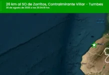 Temblor hoy en Tumbes.