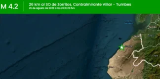 Temblor hoy en Tumbes.