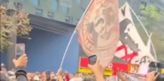 Banderazo crema: cientos de hinchas de Universitario alientan al equipo en San Isidro previo al clásico (VIDEO) Banderazo de Universitario de Deportes en San Isidro