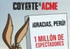 Coyote vs. Acme supera el millón de espectadores en Perú y se consolida como uno de los éxitos de 2026