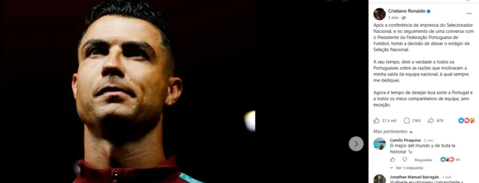Cristiano ronaldo Cristiano Ronaldo se pronuncia tras abandonar la selección de Portugal: “Contaré la verdad”