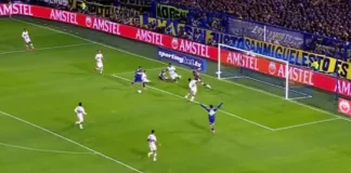 Gol de Merentiel ante Sao Paulo por la Copa Sudamericana 2026