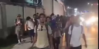 Hondureños caminan hacia Estados Unidos