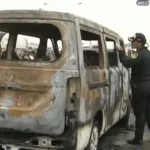 Los Olivos: colectivero muere tras ser atacado e incendiado dentro de su miniván en Primera de Pro Los Olivos transportista muere quemado dentro de su miniván tras atentado