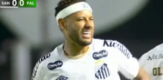 Neymar sale por posible lesión ante Palmeiras.