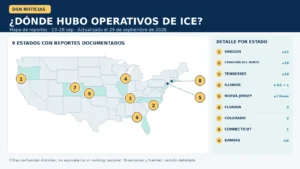 Operativos de ICE al 29 de septiembre: estados, condados y calles donde se reportaron intervenciones
