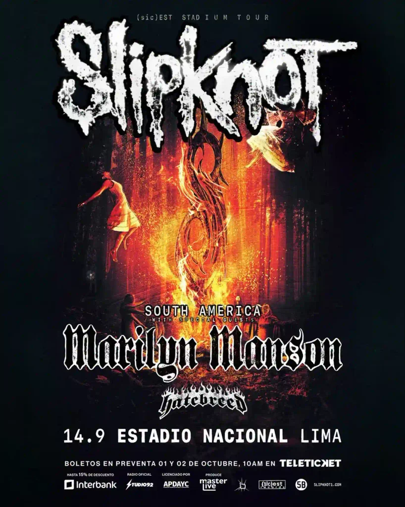 Slipknot en Lima 2027.